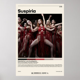 Suspiria Luca Guadagnino Minimalist Movie Vintage Poster