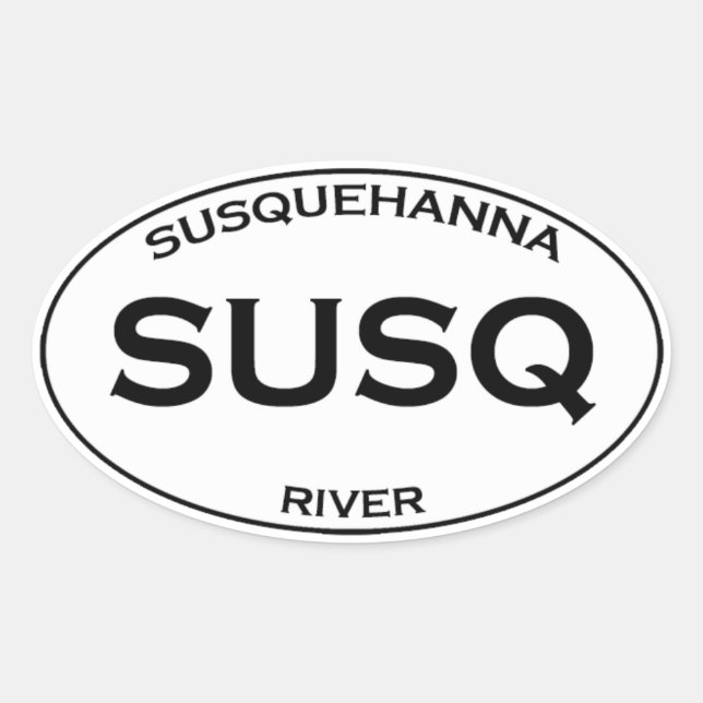 SUSQ - Susquehanna River Oval Sticker (Front)