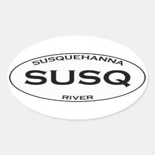 SUSQ - Susquehanna River Oval Sticker