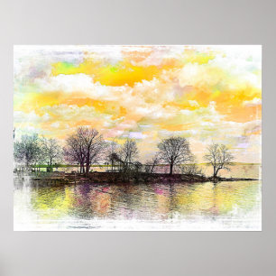 Susquehanna Sunrise Havre de Grace Maryland Water Poster