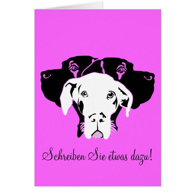 Süße Dogge in weiß (Front)