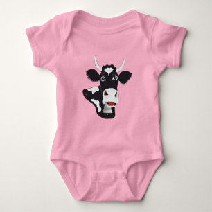 süsse freiburger Kuh Baby Body Baby Strampler Bodysuit