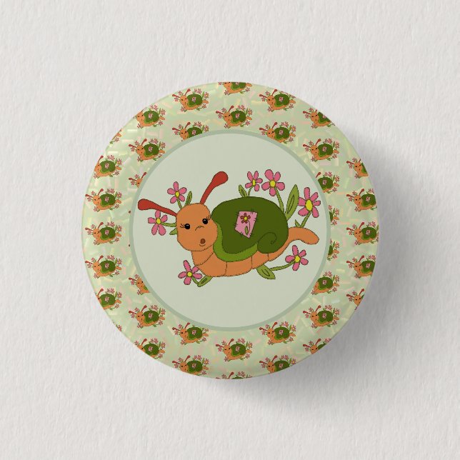Süße Schnecke 3 Cm Round Badge (Front)