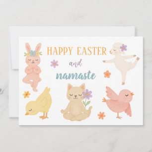 Süße Yoga Tiere- namaste- Ostern Holiday Card