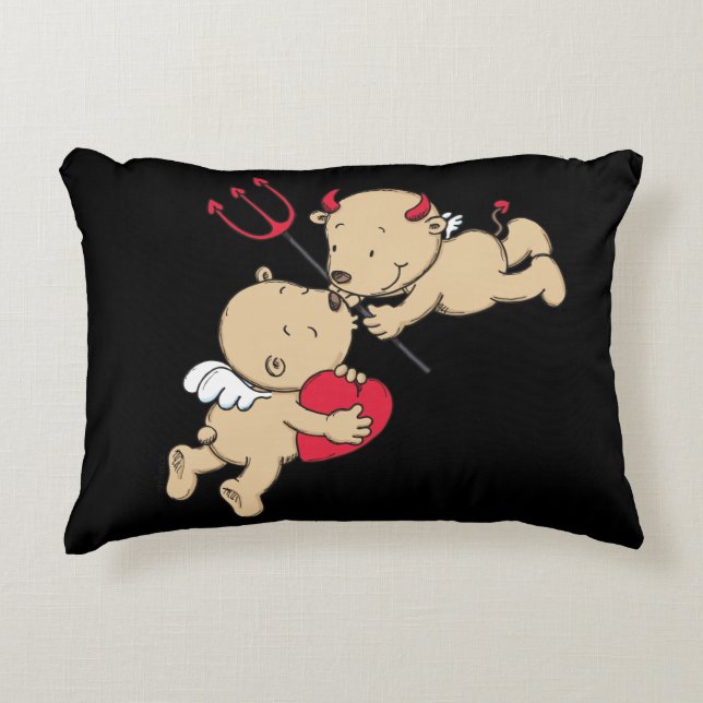 Süßes Engel & Teufel Kissen von "STEINBECK" Decorative Cushion (Front)