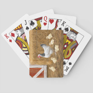 Sussex Chicken Mama Hen and Chicks Playing Cards
