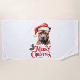 Sussex Spaniel Christmas Beach Towel