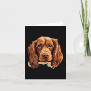 Sussex Spaniel Dog Mum Dad Peeking Puppy Card