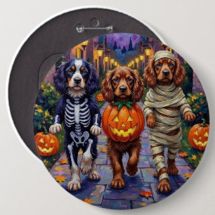 Sussex Spaniel Dogs in Halloween Costumes 6 Cm Round Badge