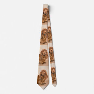 Sussex Spaniel Painting - Cute Original Dog Art Tie