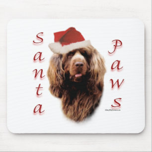Sussex Spaniel Santa Paws Mouse Pad