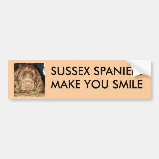 SUSSEX SPANIELS MAKE YOU SMILE BUMPER STICKER