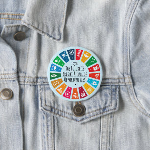 Sustainability Goals Advocacy Community Action 7.5 Cm Round Badge