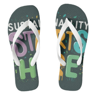 Sustainability Starts Here: Multi-Coloured Shoes D Jandals