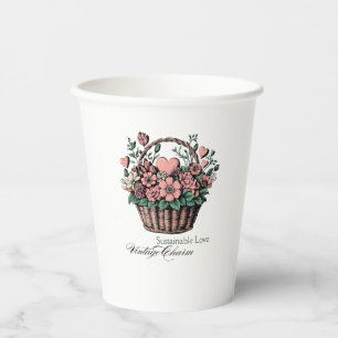 Sustainable Love, Vintage Charm Paper Cups