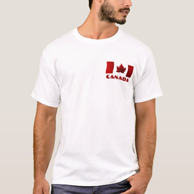 Sustainable Men's Canada T-Shirt Canada Flag Shirt (Front)