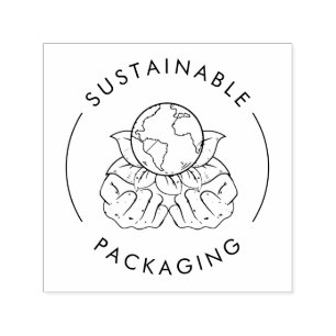 Sustainable Packaging Ecological Business Self-inking Stamp