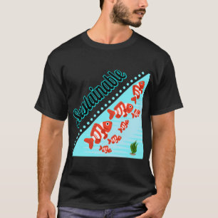 Sustainable Red Striped Fish School T-Shirt