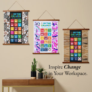 Sustainable SDG Decor for Home, Office & Classroom Hanging Tapestry