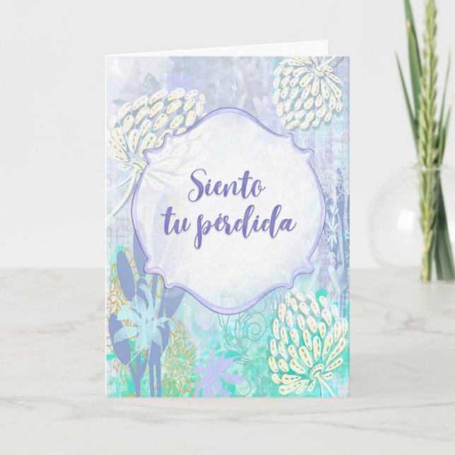 Susurro de Flores – Tarjeta de condolencias Card (Front)