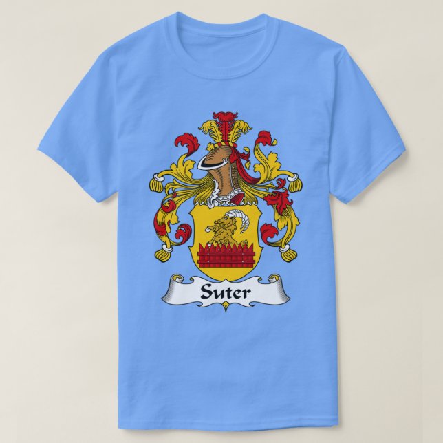 Suter Coat of Arms Family Crest  T-Shirt (Design Front)