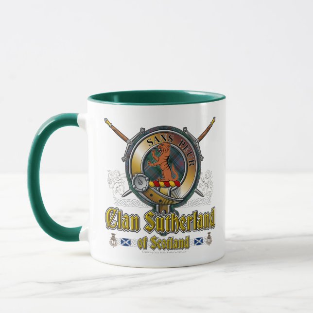 Sutherland Clan Badge Mug (Left)