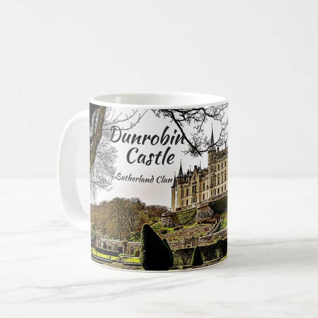 Sutherland Clan Heritage Dunrobin Castle Photo Coffee Mug (Front Left)