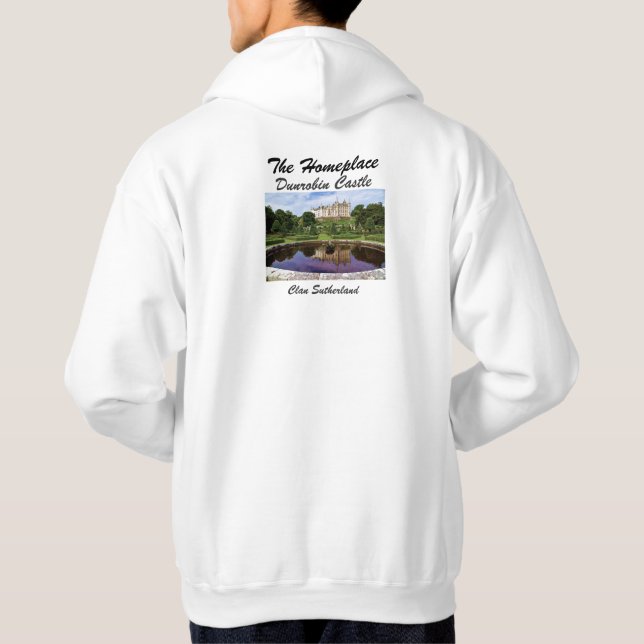 Sutherland Clan's Dunrobin Castle Fountain Photo Hoodie (Back)