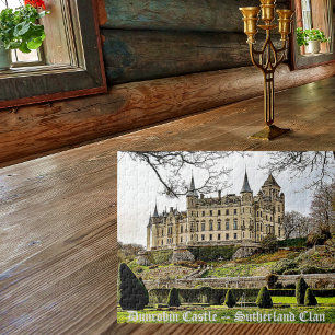 Sutherland Clan's Dunrobin Castle in Autumn Jigsaw Puzzle