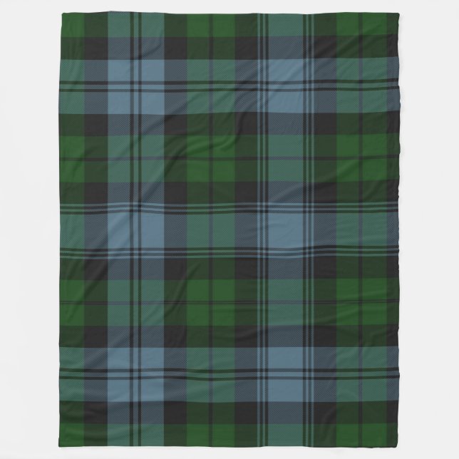 Sutherland District Tartan. Fleece Blanket (Front)