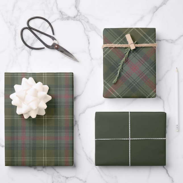 Sutherland Scottish Clan Tartan   Wrapping Paper Sheet (Front)