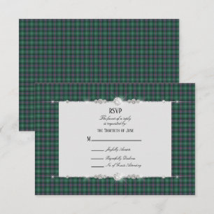 Sutherland Scottish Tartan RSVP Card