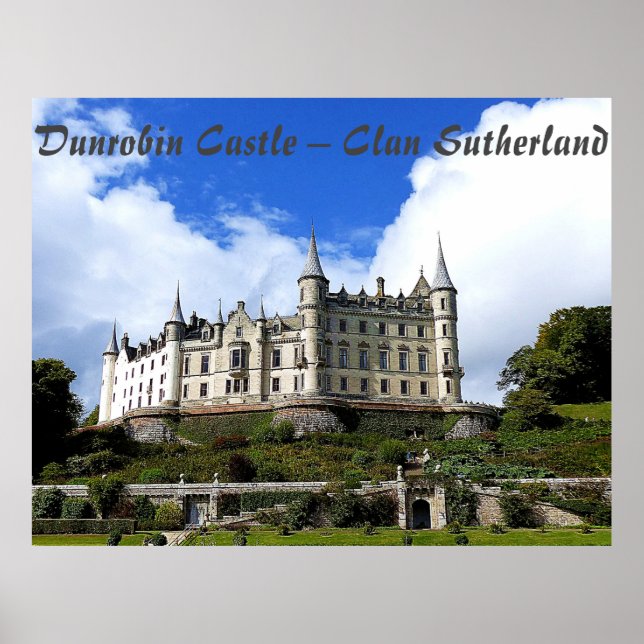 Sutherland's Dunrobin Castle Elegant Photo Poster (Front)