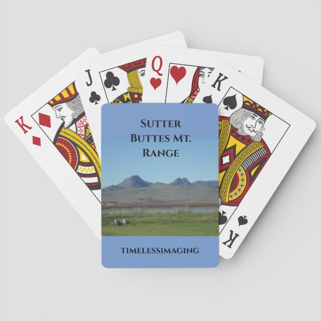 Sutter Buttes Mountain Range Playing Cards  (Back)