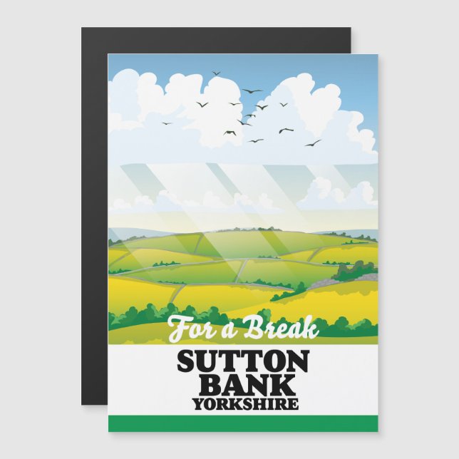 Sutton Bank yorkshire travel poster (Front/Back)