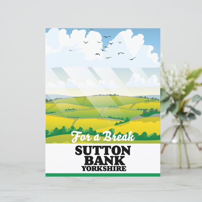 Sutton Bank yorkshire travel poster (Standing Front)