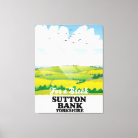 Sutton Bank yorkshire travel poster
