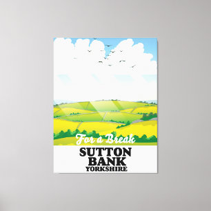 Sutton Bank yorkshire travel poster Canvas Print