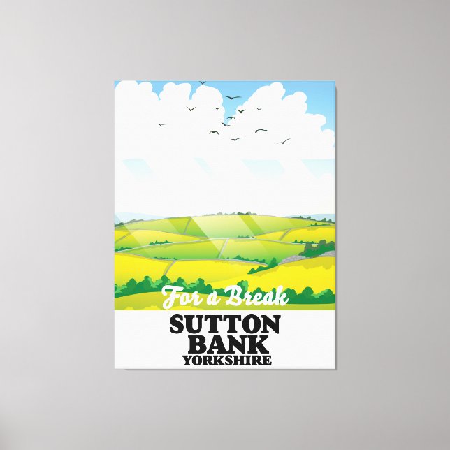 Sutton Bank yorkshire travel poster Canvas Print (Front)