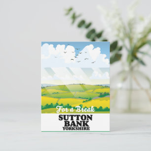 Sutton Bank yorkshire travel poster Postcard