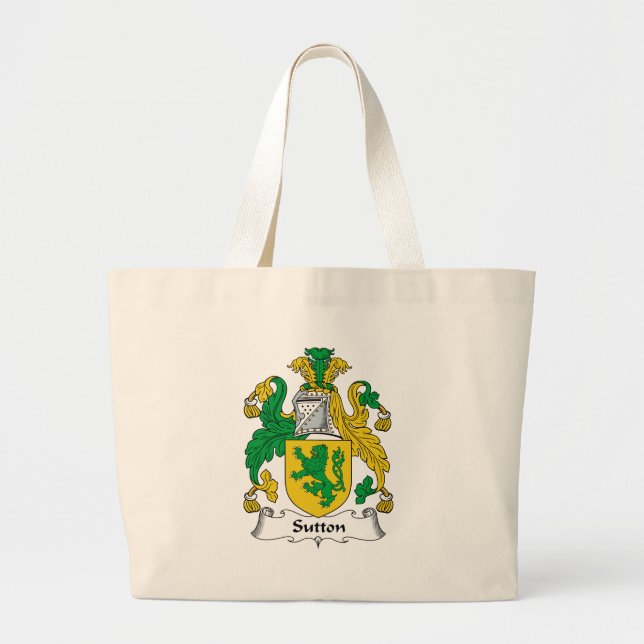 Sutton Family Crest Large Tote Bag (Front)