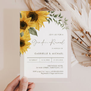 SUTTON Sunflower Gender Reveal Invitation