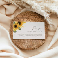 SUTTON Sunflower Recipe Request Card