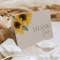 SUTTON Sunflower Thank You Card 