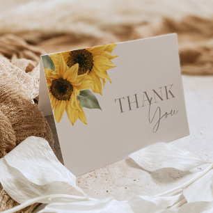 SUTTON Sunflower Thank You Card 