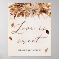 Sutumn Flowers Boho Marigold Love is Sweet Sign