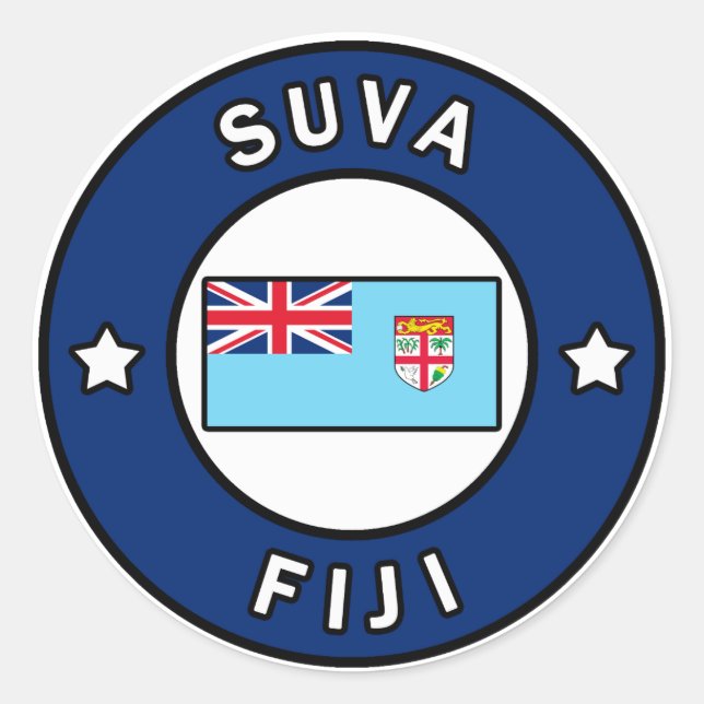 Suva Fiji Classic Round Sticker (Front)