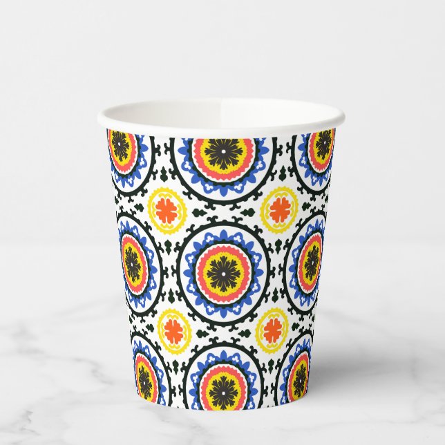 Suzani Pattern Paper Cups (Left)