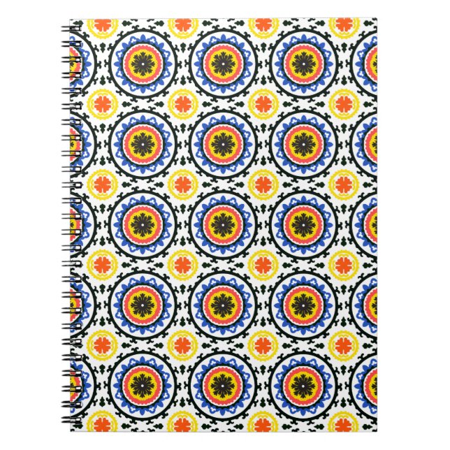 Suzani Pattern Spiral Notebook (Front)