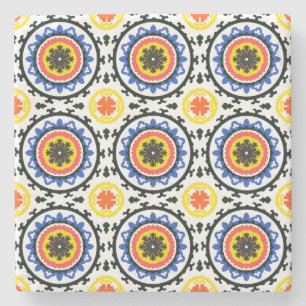 Suzani Pattern Stone Coaster